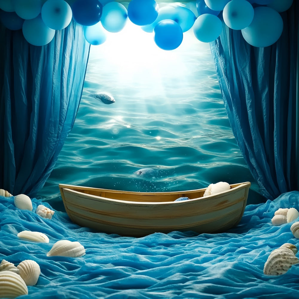 Summer Photo Backdrop Waterscape Shell Fantasy Backdrop UK CSH5-106