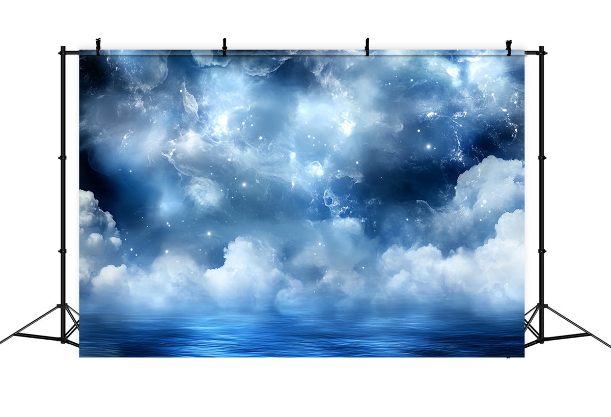 Summer Photo Backdrop Dreamy Sky Ocean Glow Backdrop UK CSH5-115