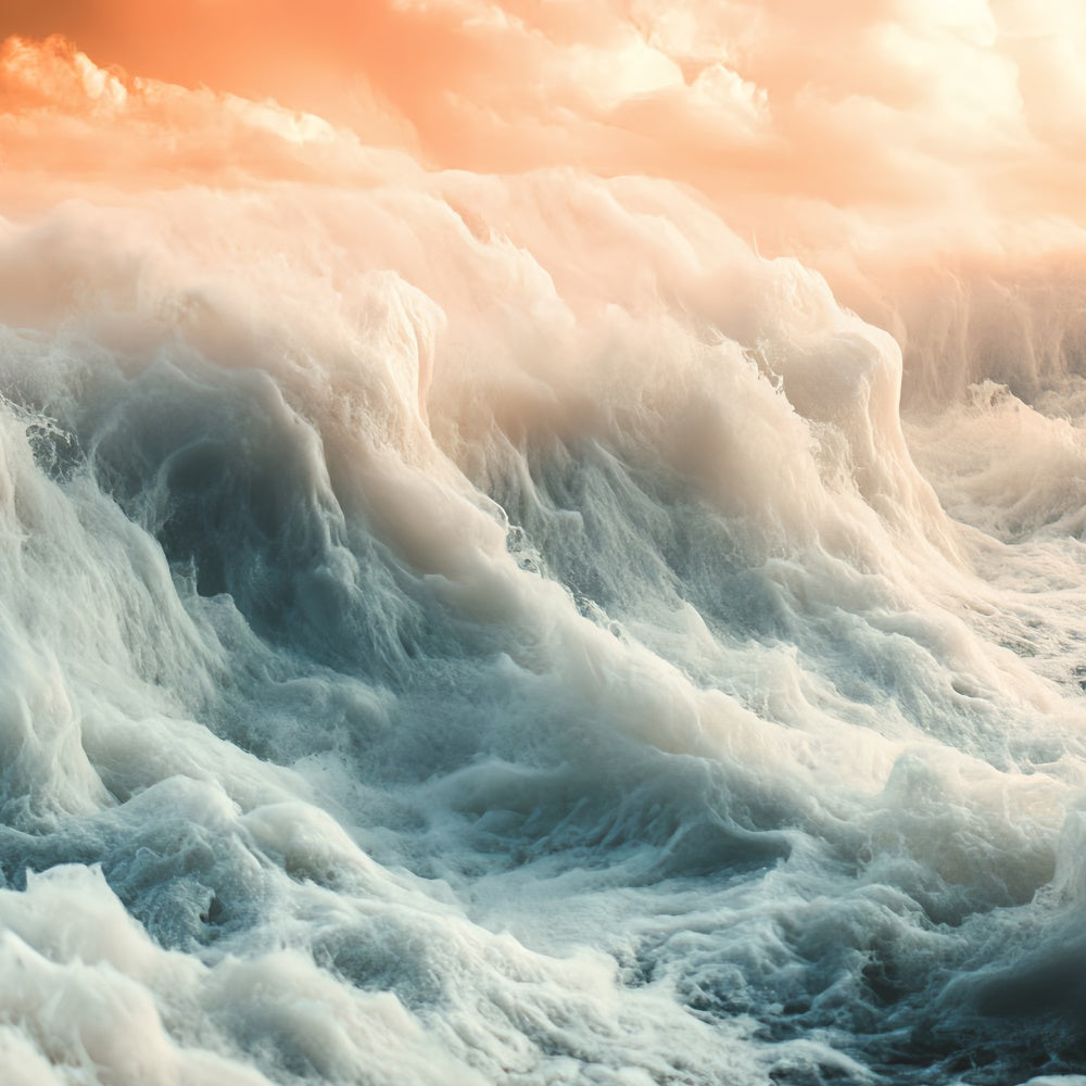 Summer Photo Backdrop Golden Stormy Ocean Backdrop UK CSH5-120
