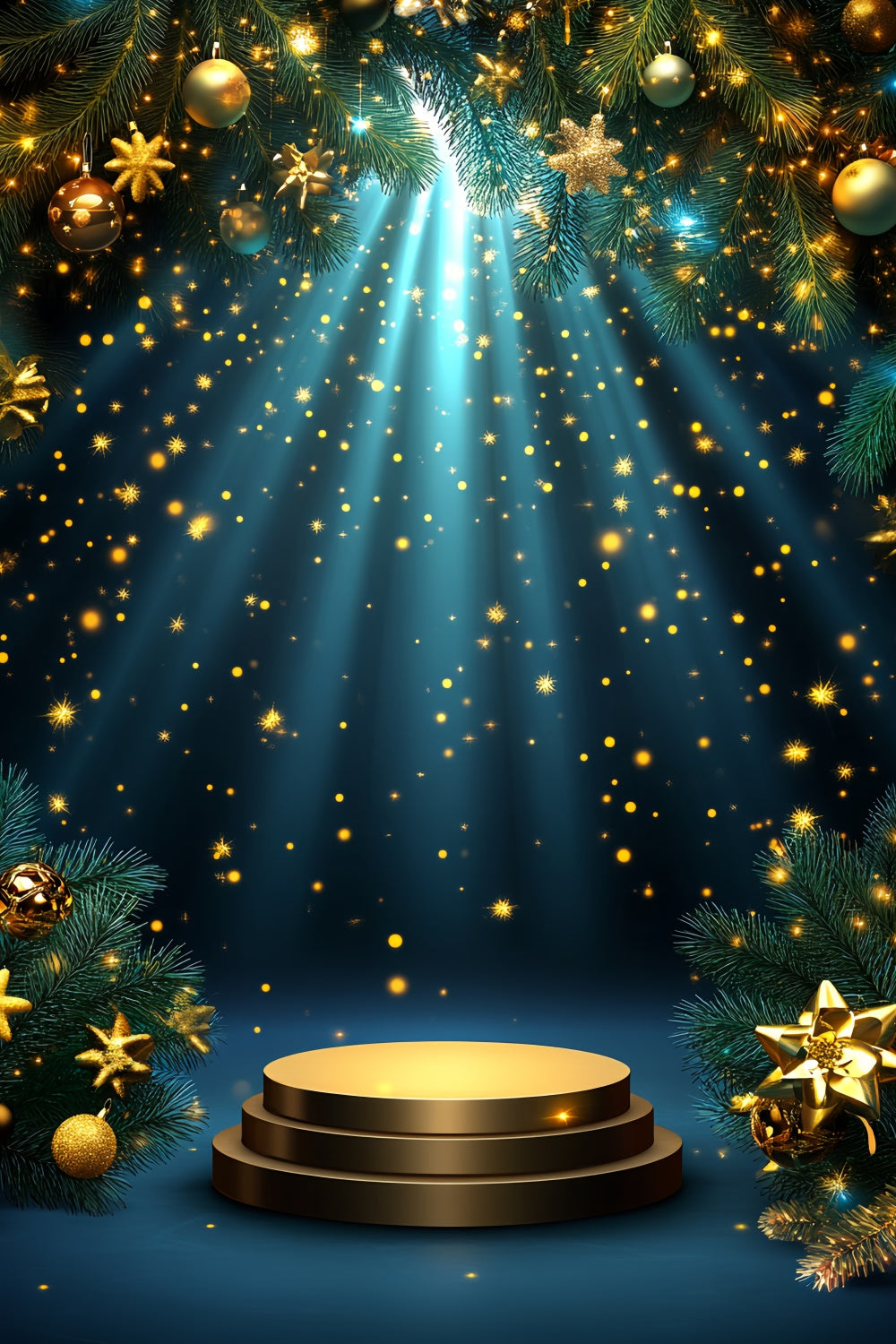 Christmas Stage Backdrops Sparkling Stage Glow Backdrop UK CSH5-150