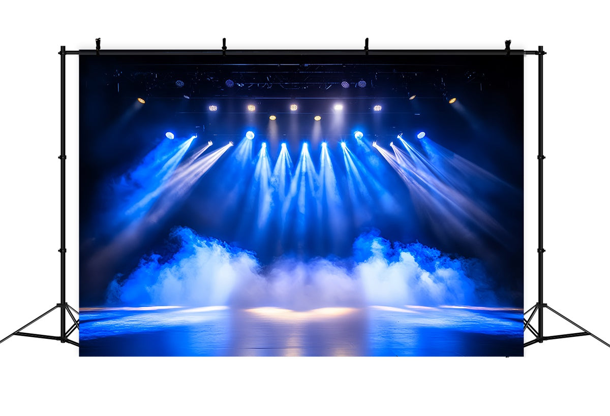 Concert Stage Backdrop Blue Beam Smoke Show Backdrop UK CSH5-153
