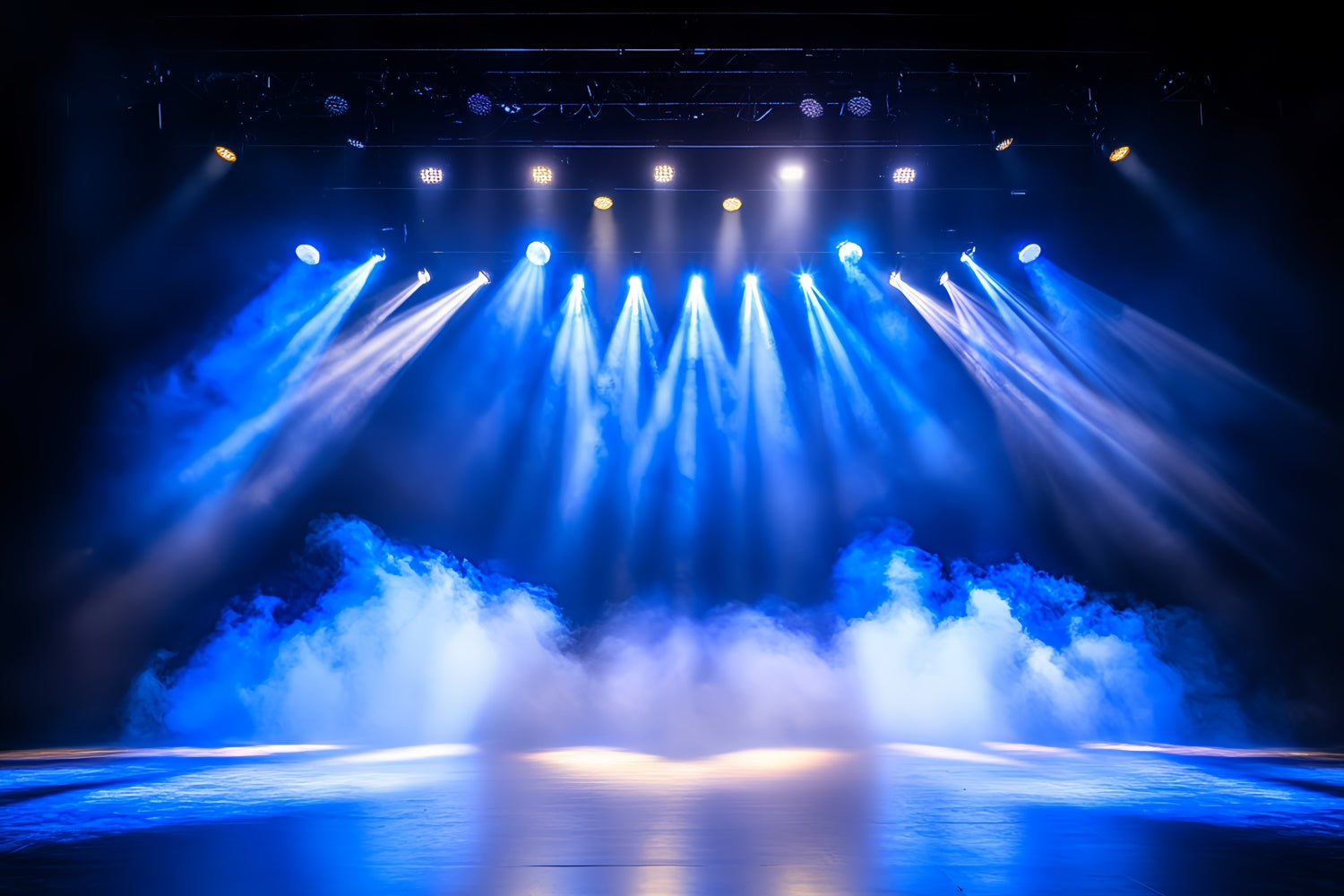 Concert Stage Backdrop Blue Beam Smoke Show Backdrop UK CSH5-153