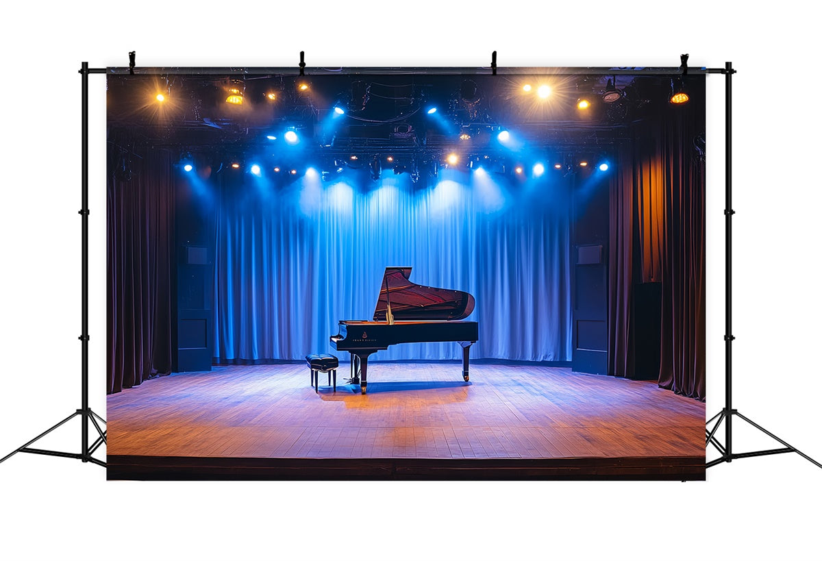 Concert Stage Backdrop Piano Recital Spotlight Backdrop UK CSH5-156