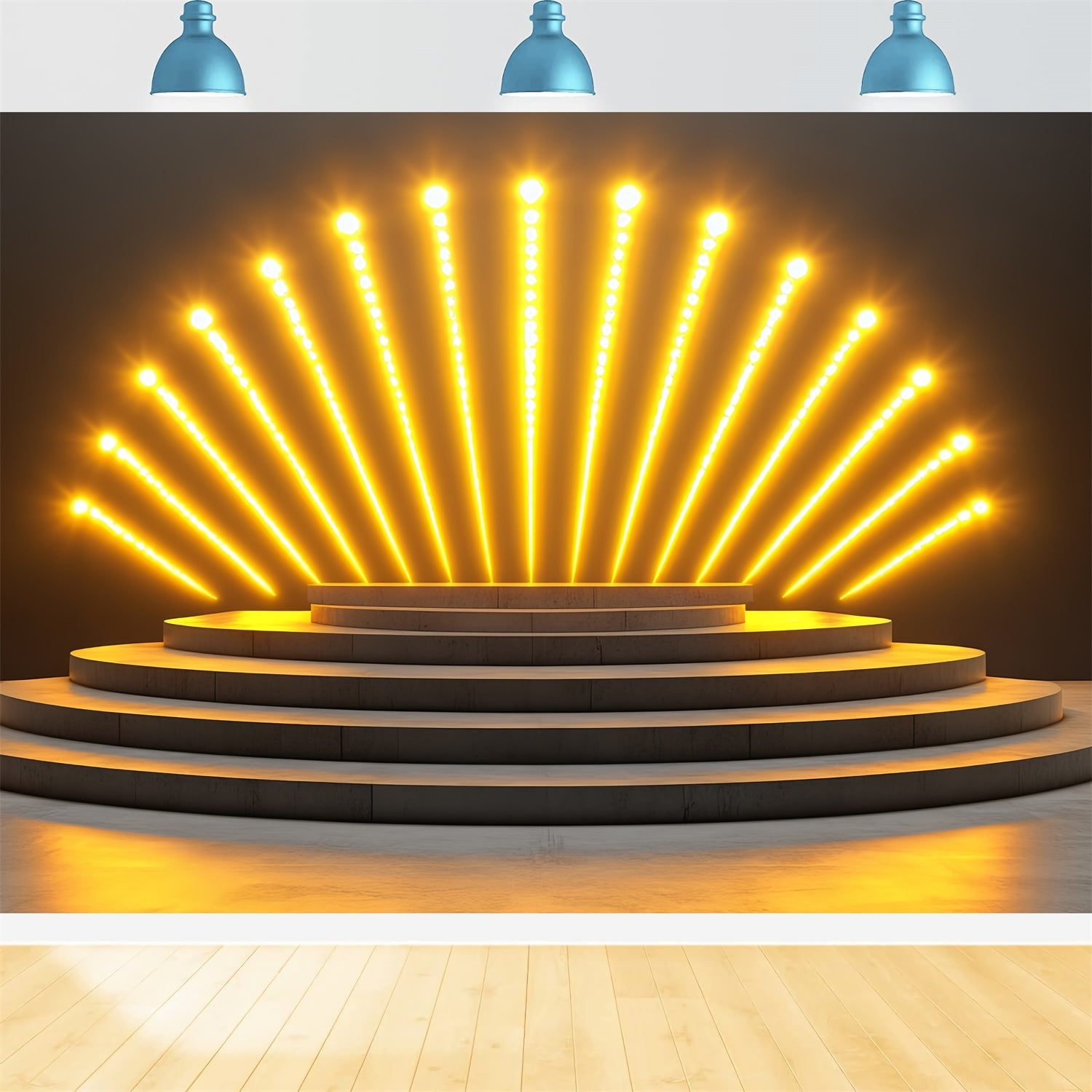 Stage Backdrops Golden Spotlight Stage Vintage Backdrop UK CSH5-159