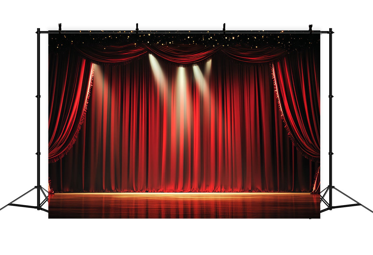 Broadway Stage Backdrops Vintage Lights Curtains Backdrop UK CSH5-161