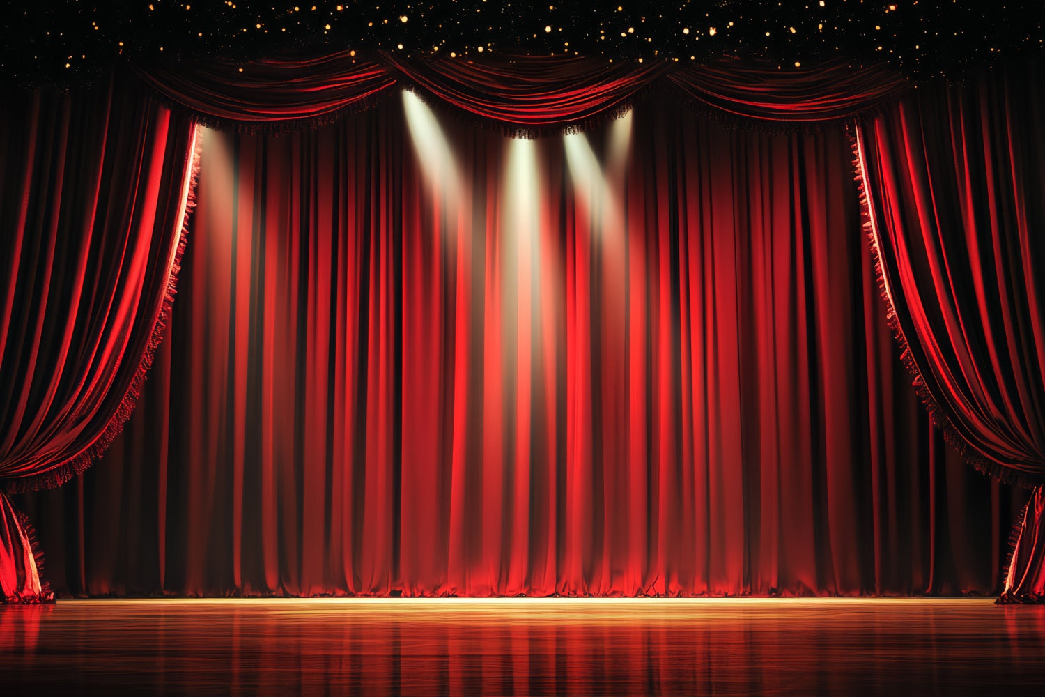 Broadway Stage Backdrops Vintage Lights Curtains Backdrop UK CSH5-161
