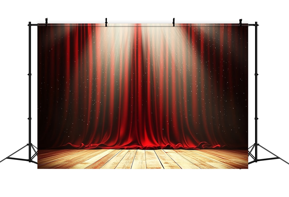 Stage Backdrop Red Curtain Spotlight Drama Backdrop UK CSH5-162