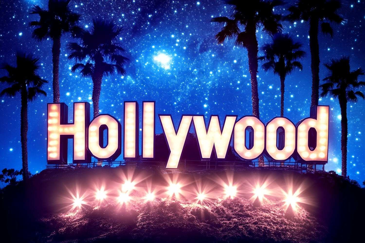 Hollywood Theme Backdrop Starry Sky Premiere Lights Backdrop UK CSH5-165