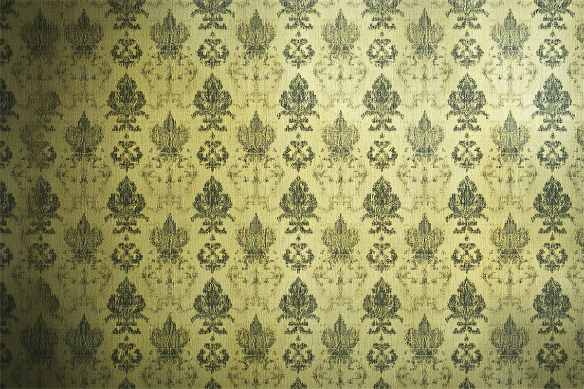 70s Photo Backdrop Faded Luxury Gold Damask Backdrop UK CSH5-178