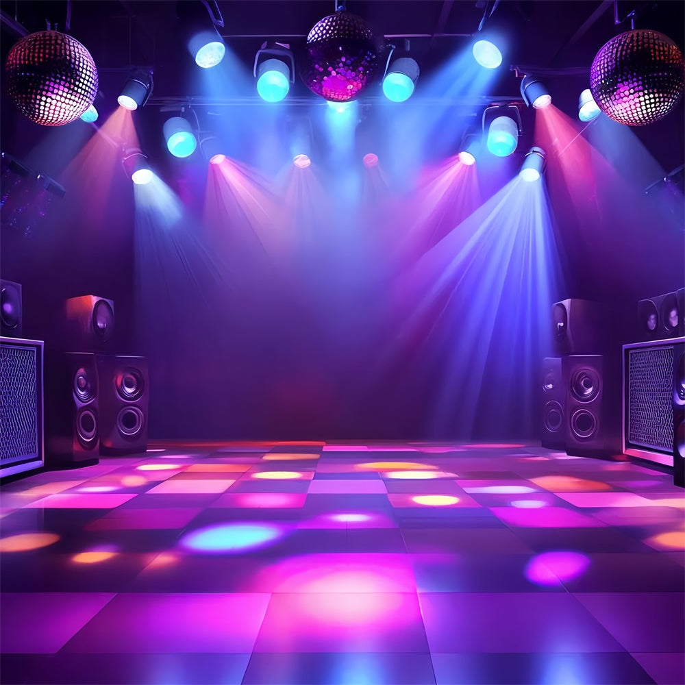 80's Backdrop Club Disco Lights Speaker Vintage Backdrop UK CSH5-184