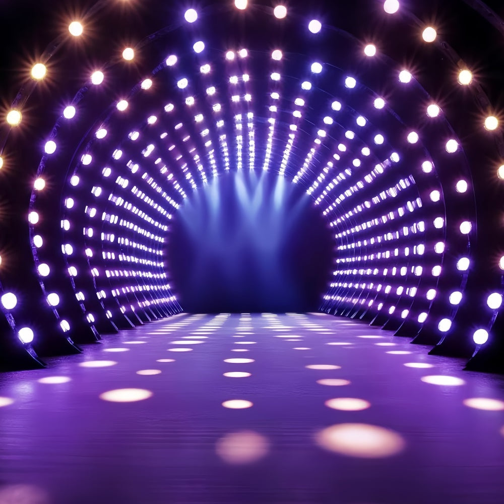 80s Backdrop Futuristic Party Tunnel Lights Backdrop UK CSH5-185
