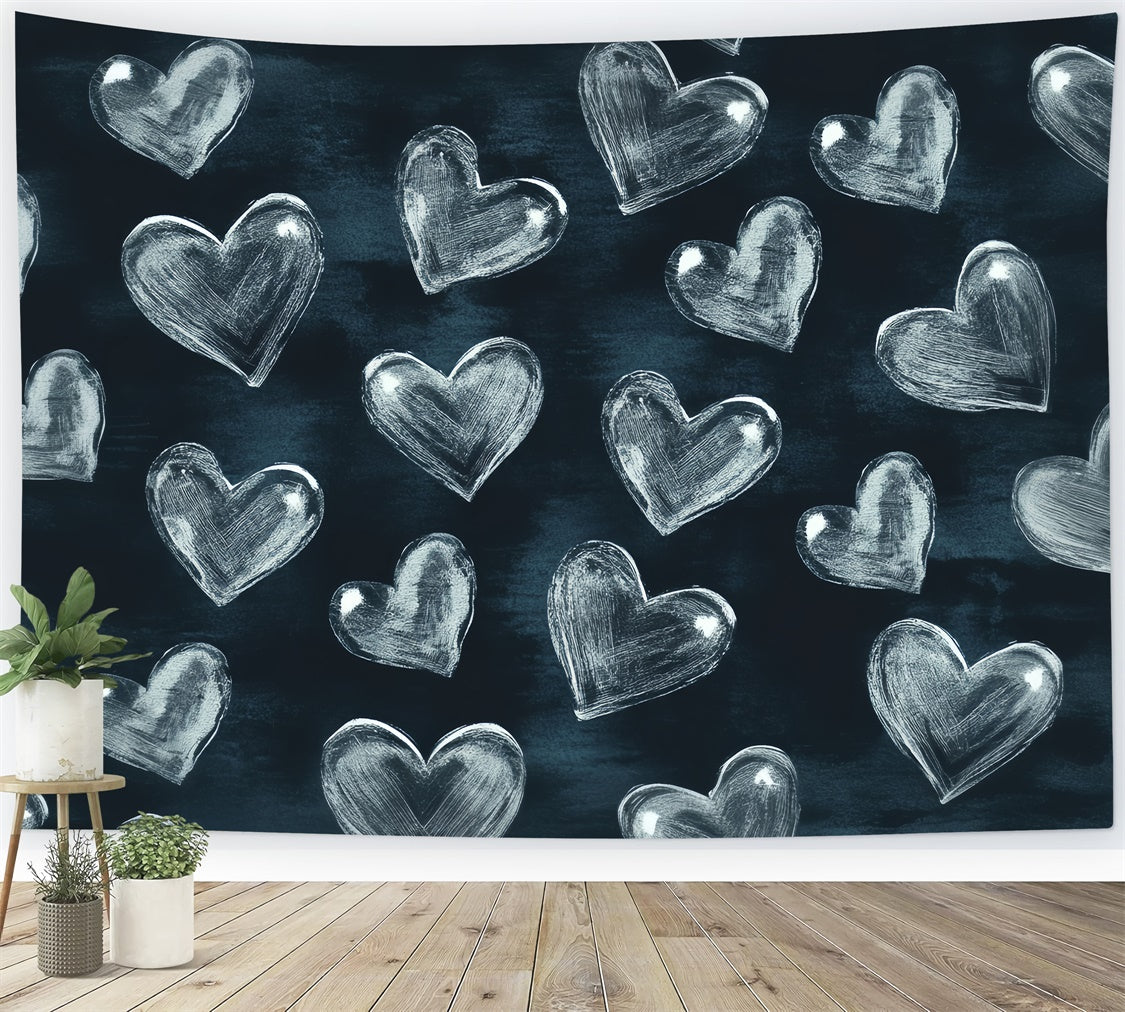 90s Photo Backdrop Heart Doodle Pattern Retro Backdrop UK CSH5-199
