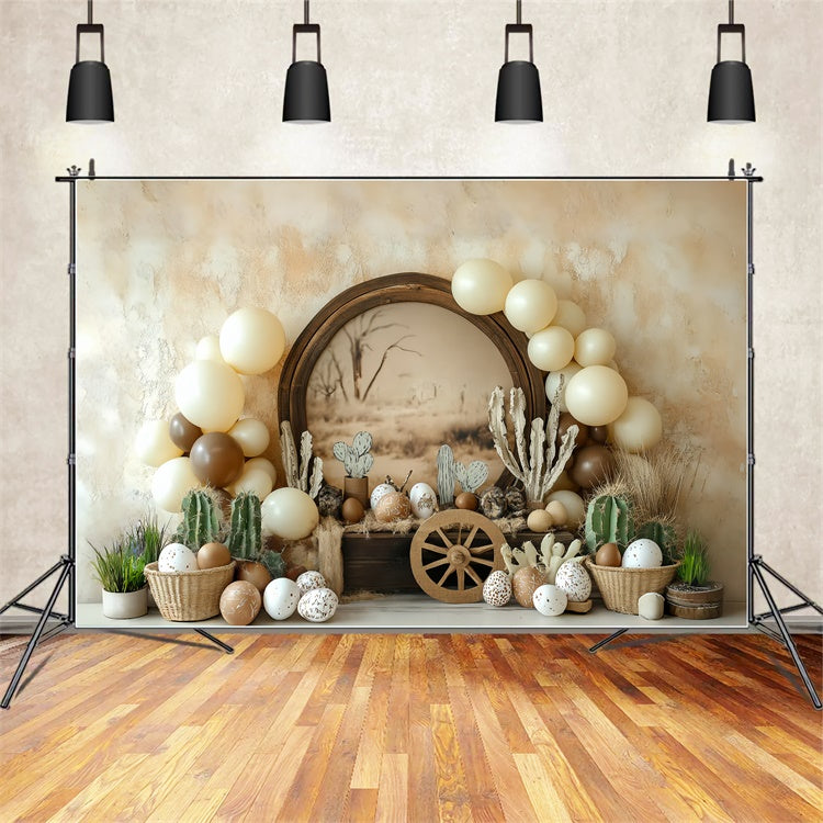 Photography Backdrops For Kids Boho Country Cactus Backdrop UK CSH5-280