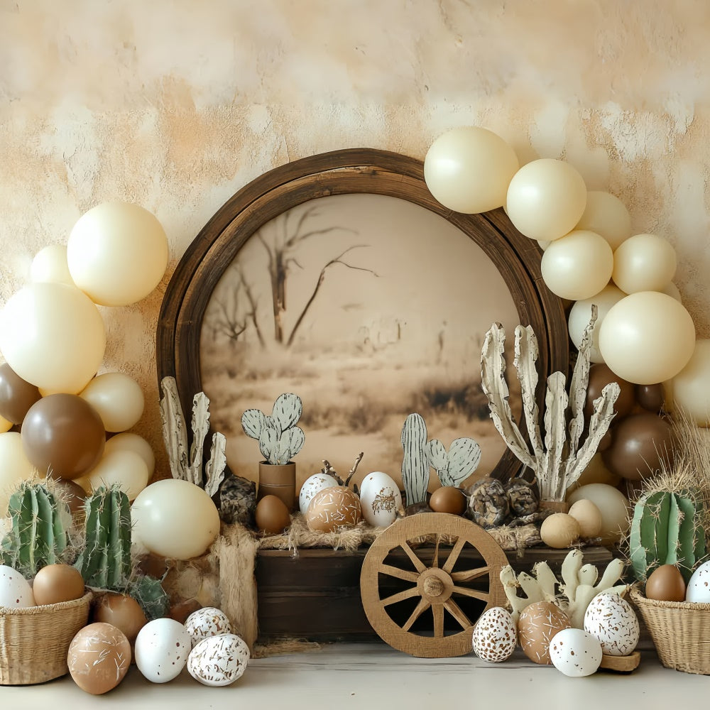 Photography Backdrops For Kids Boho Country Cactus Backdrop UK CSH5-280