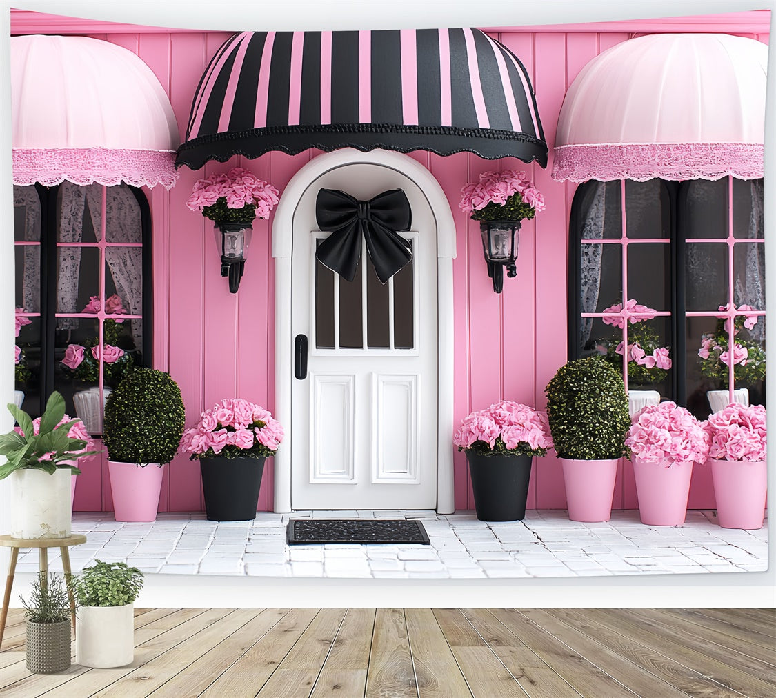 Kids Photo Backdrop Pink Boutique Rose Window Backdrop UK CSH5-291