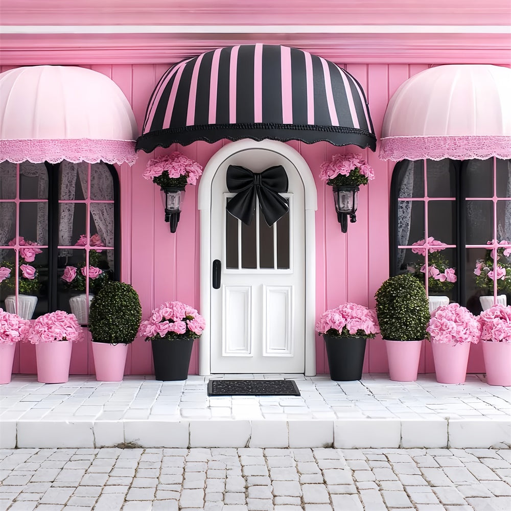 Kids Photo Backdrop Pink Boutique Rose Window Backdrop UK CSH5-291