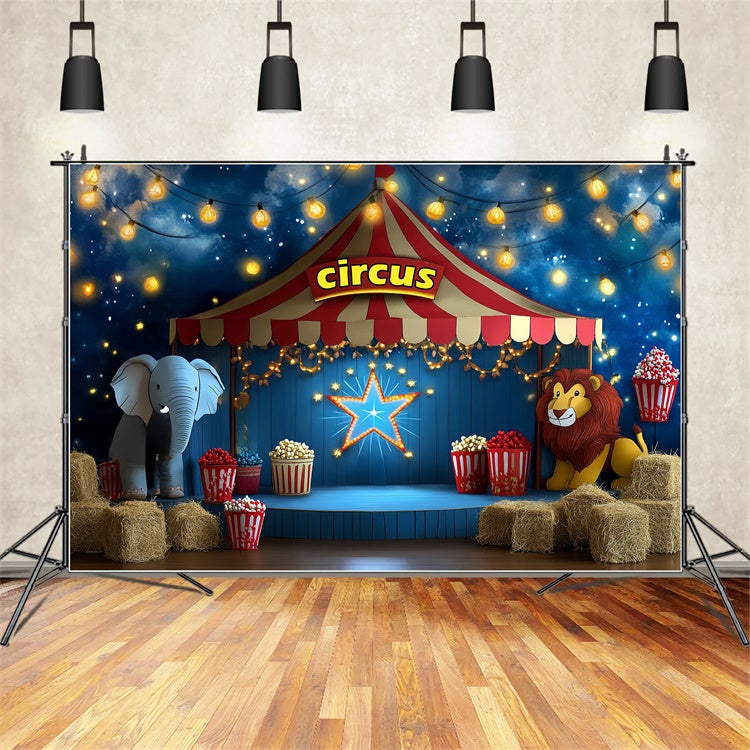 Circus Backdrop Circus Star Night Kids Backdrop UK CSH5-296
