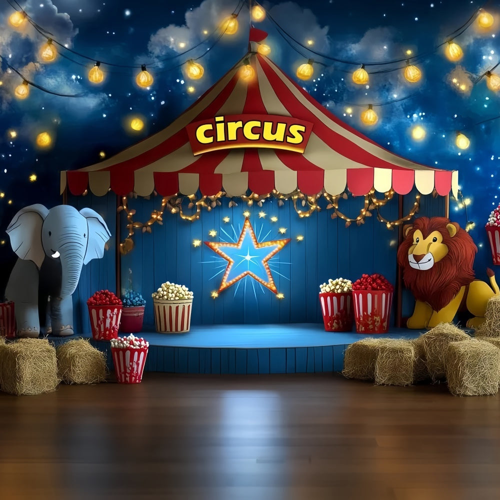 Circus Backdrop Circus Star Night Kids Backdrop UK CSH5-296