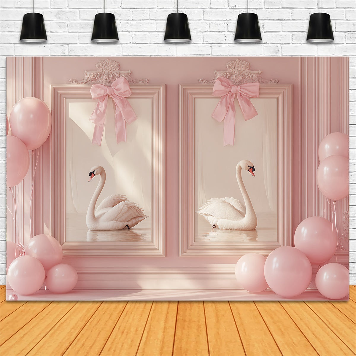 Vintage Wall Backdrop Blush Swan Elegance Newborn Backdrop UK CSH5-318