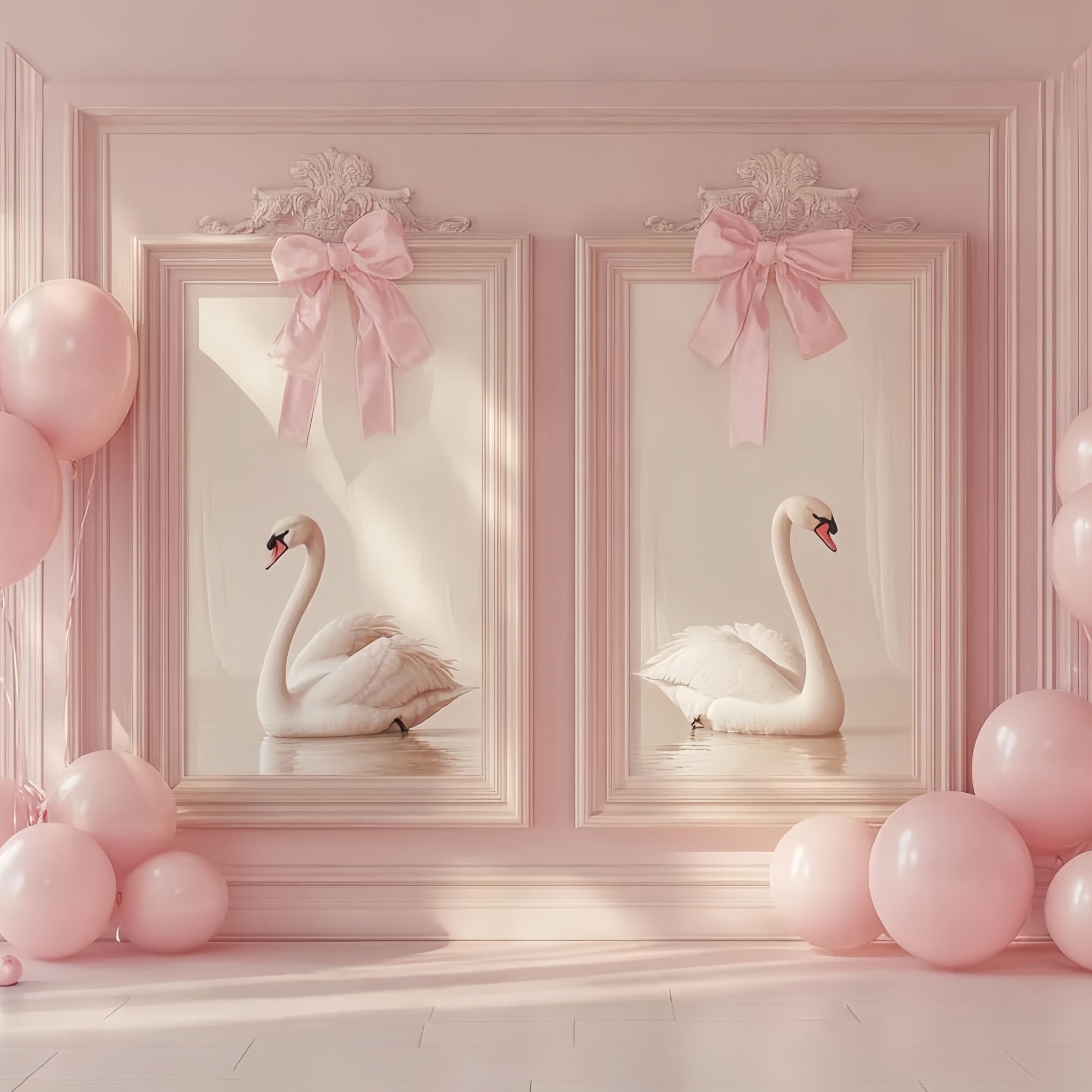 Vintage Wall Backdrop Blush Swan Elegance Newborn Backdrop UK CSH5-318