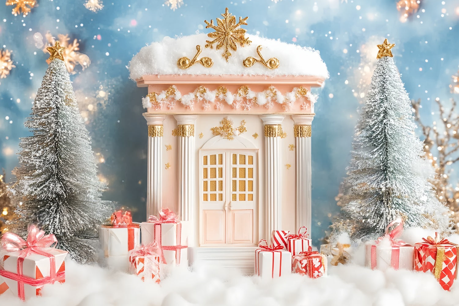 Christmas Backdrop Dreamy Christmas Kingdom Newborn Backdrop UK CSH5-324