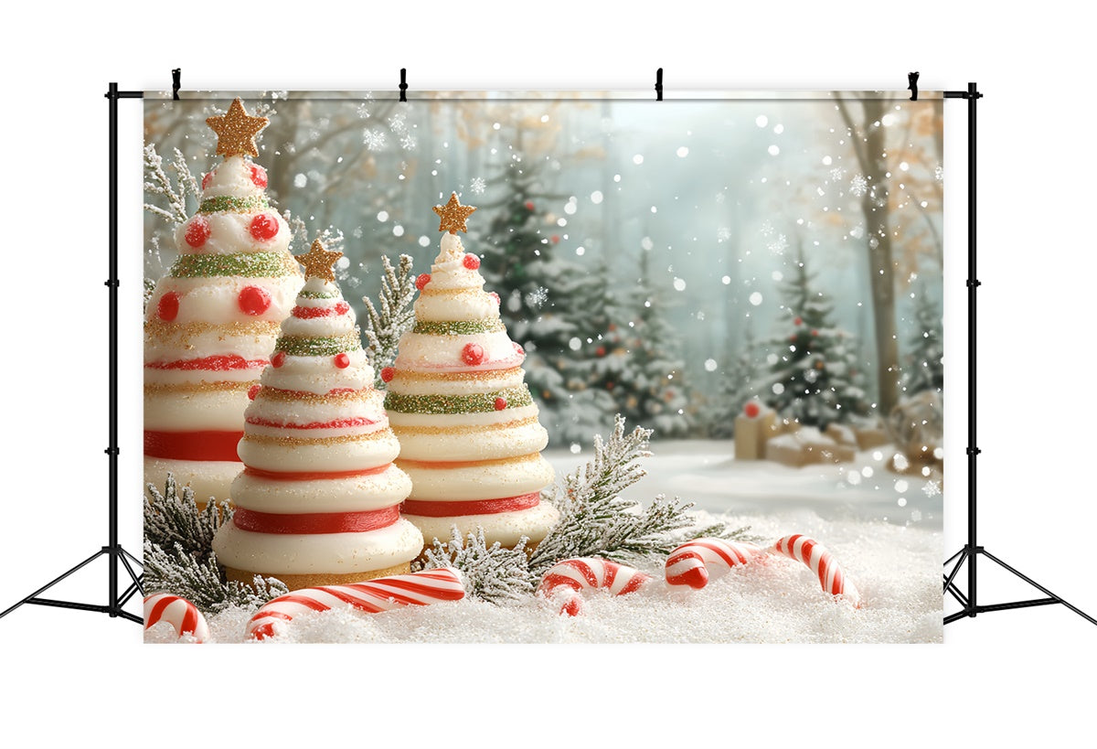 Christmas Photo Backdrops Sweet Christmas Forest Kids Backdrop UK CSH5-325