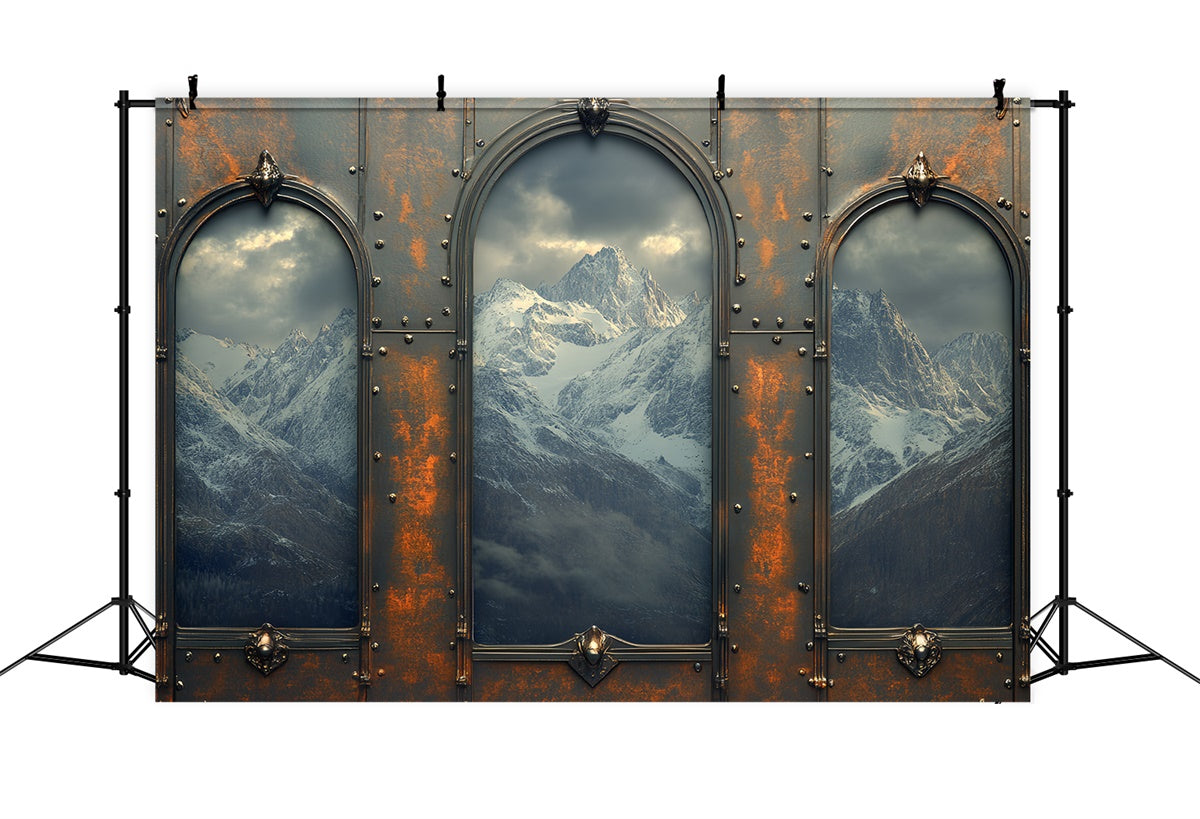 Backdrop Fathers Day Metal Window Mountain Backdrop UK CSH5-38