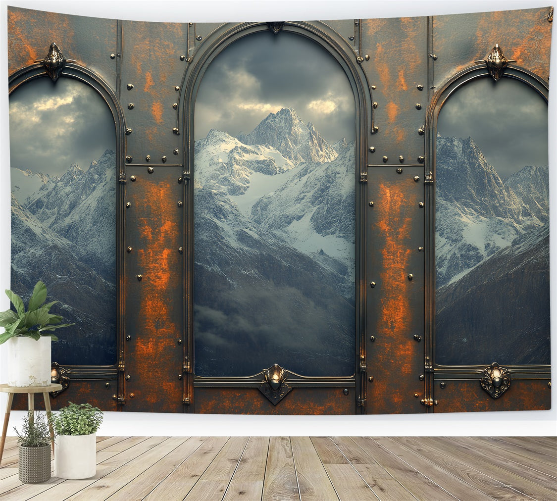 Backdrop Fathers Day Metal Window Mountain Backdrop UK CSH5-38