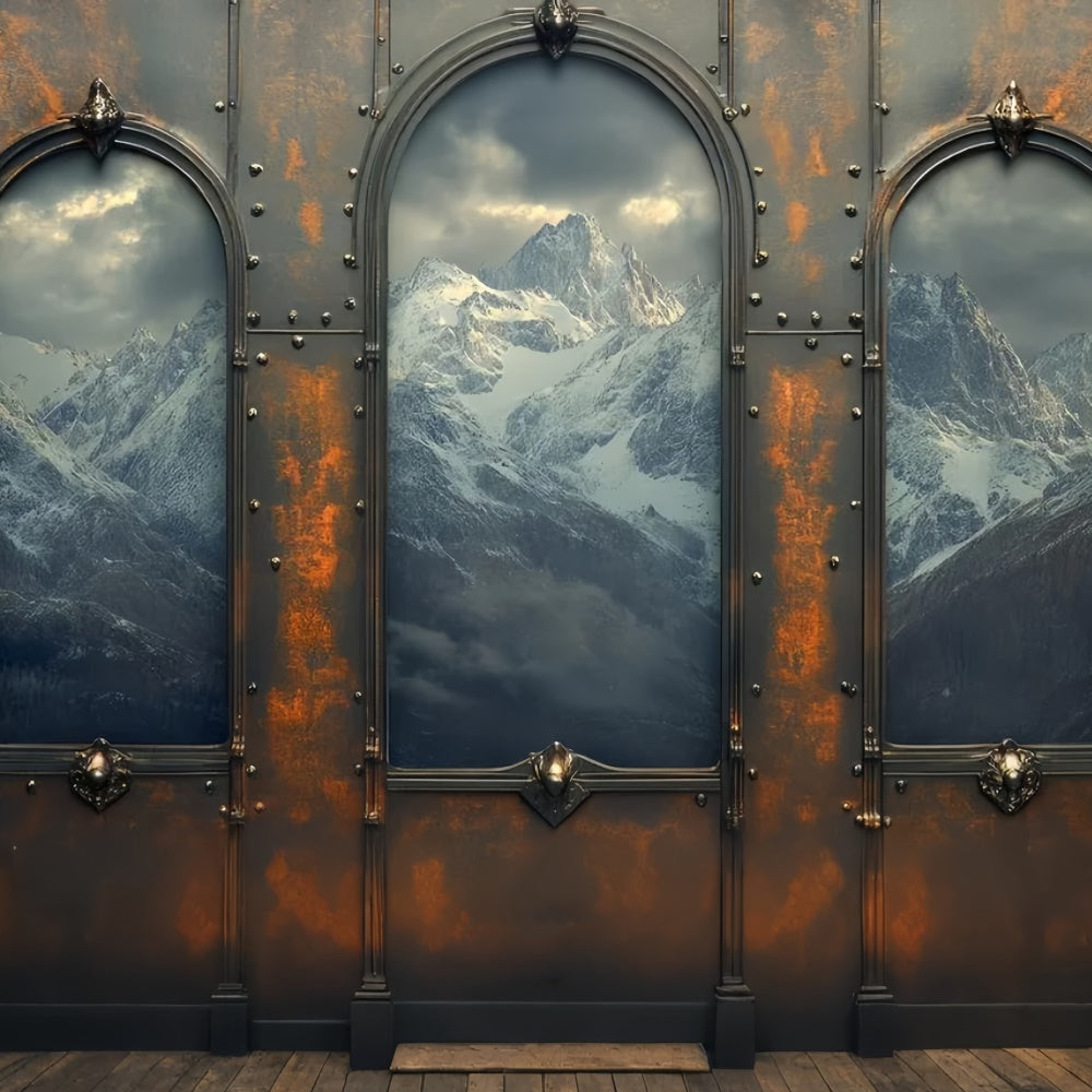 Backdrop Fathers Day Metal Window Mountain Backdrop UK CSH5-38