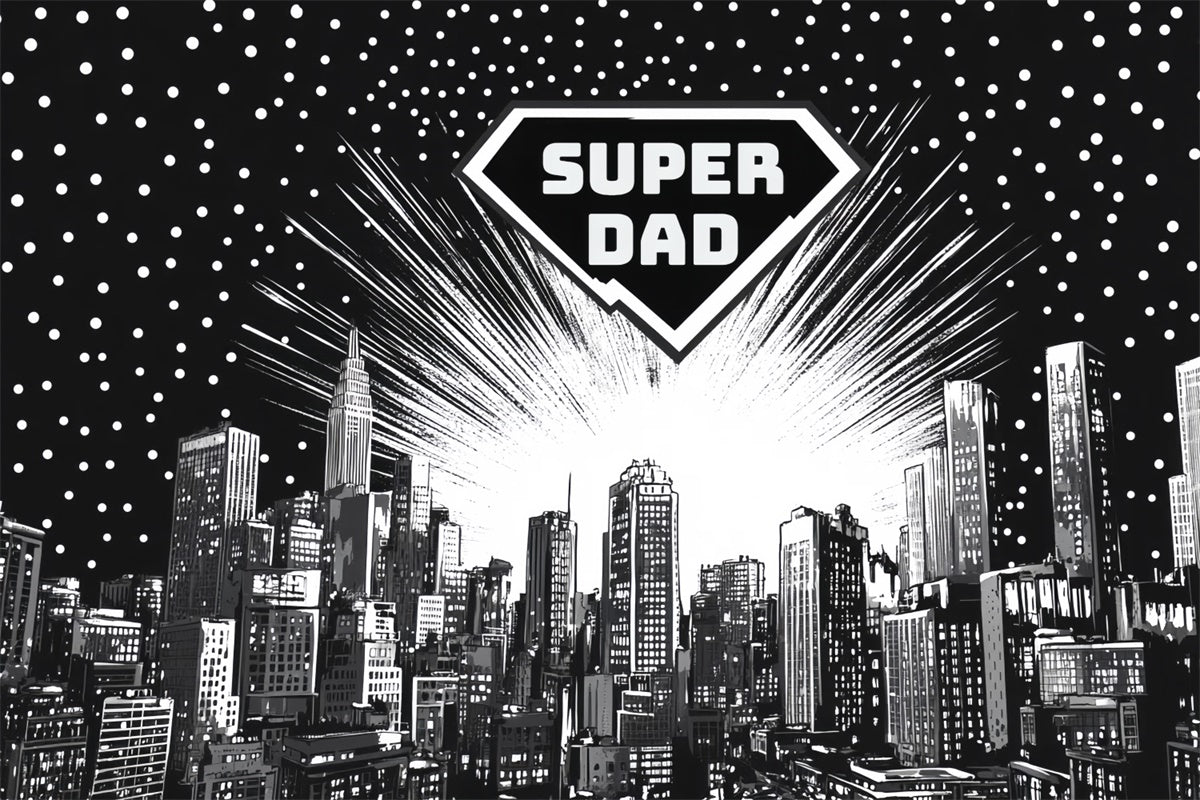 Fathers Day Backdrop Ideas Comic Book Hero City Backdrop UK CSH5-45