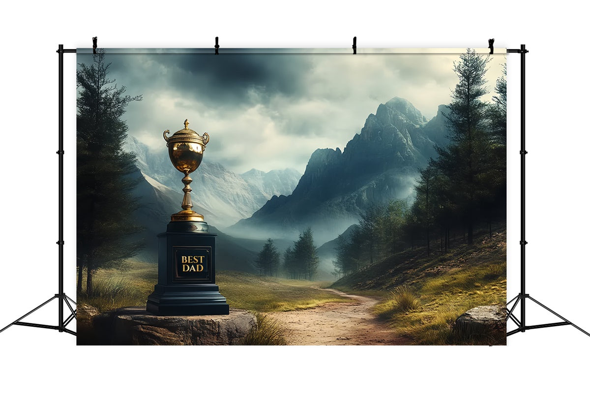 Fathers Day Backdrop Majestic Mountains Trophy Backdrop UK CSH5-51