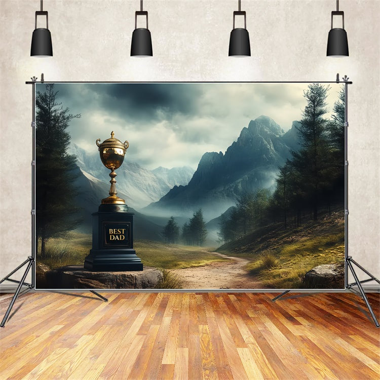 Fathers Day Backdrop Majestic Mountains Trophy Backdrop UK CSH5-51