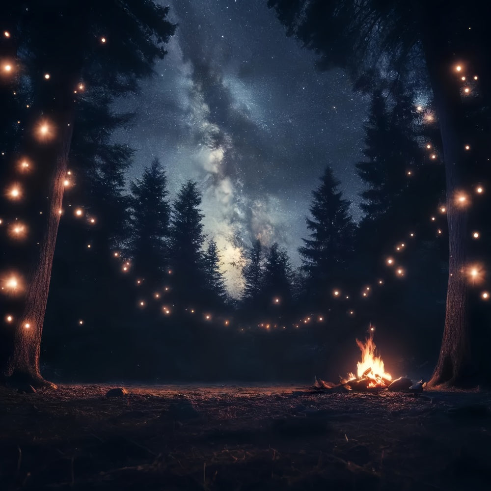 Fathers Day Backdrop Ideas Starry Forest Lights Backdrop UK CSH5-69