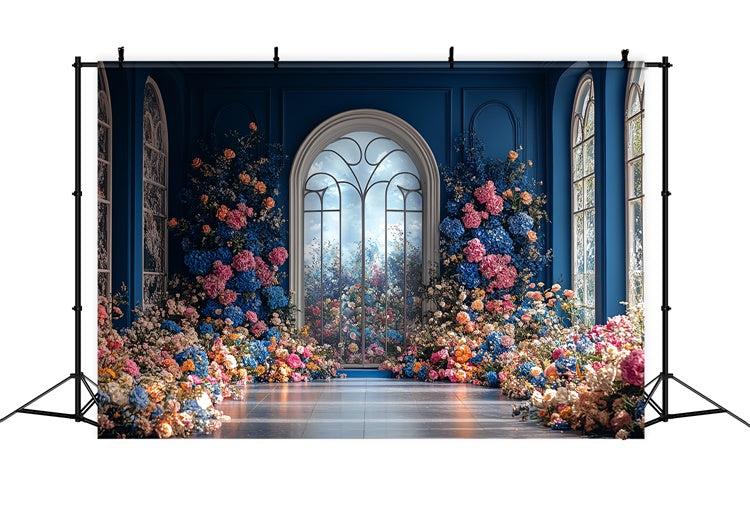 Summer Photo Backdrop Garden Window Archway Backdrop UK CSH5-77