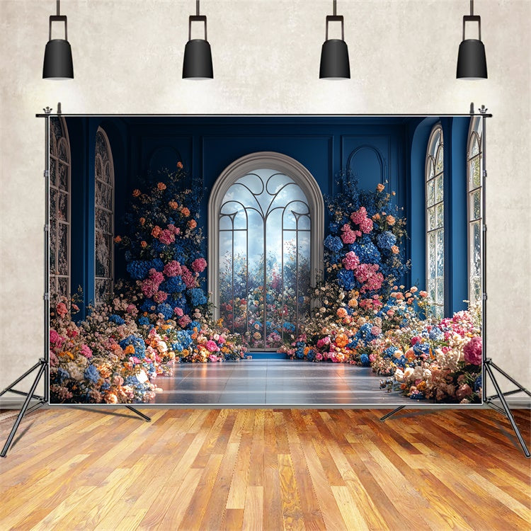Summer Photo Backdrop Garden Window Archway Backdrop UK CSH5-77