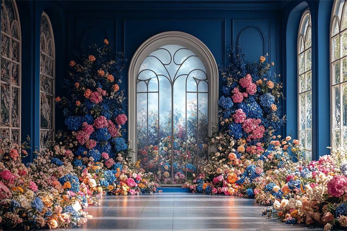 Summer Photo Backdrop Garden Window Archway Backdrop UK CSH5-77