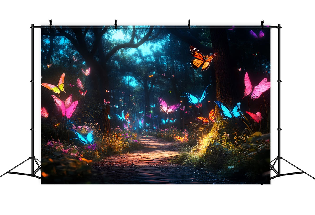 Butterfly Backdrops Glowing Forest Trail Summer Backdrop UK CSH5-84