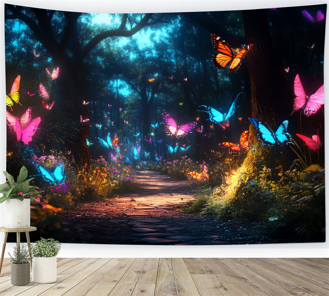 Butterfly Backdrops Glowing Forest Trail Summer Backdrop UK CSH5-84