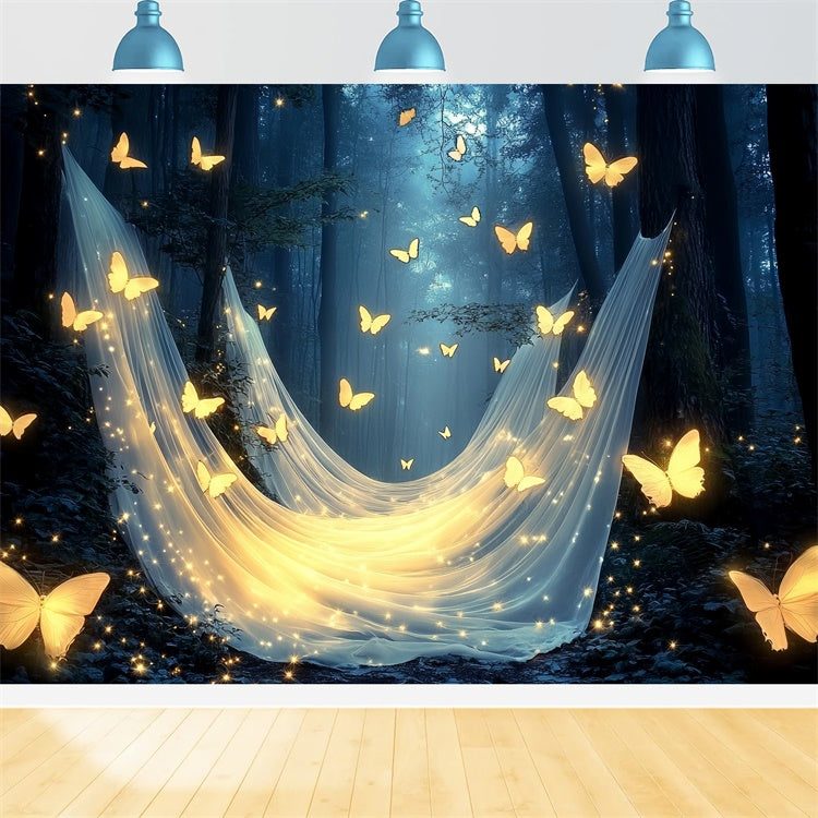 Butterfly Backdrops Magic Glow Forest Summer Backdrop UK CSH5-86