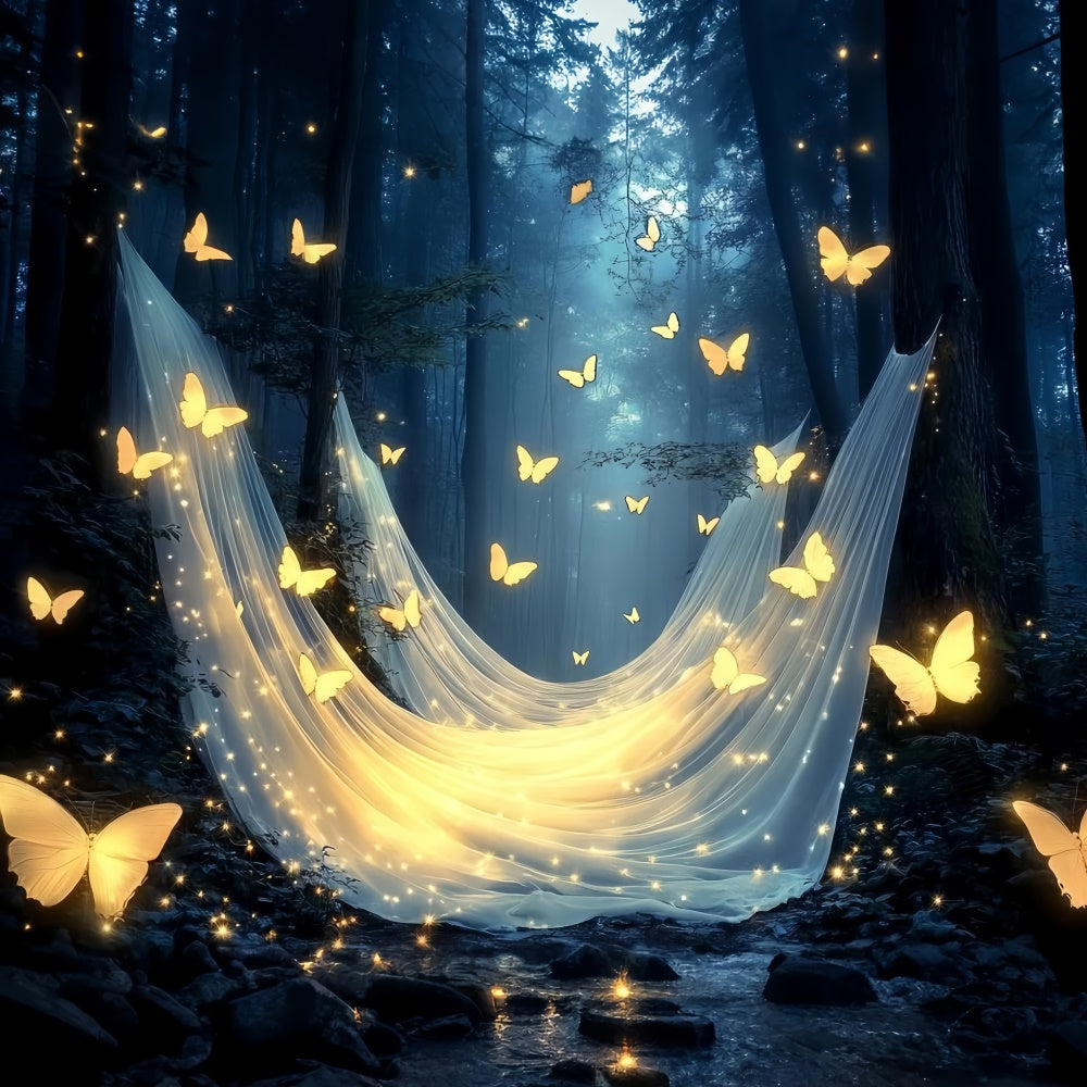 Butterfly Backdrops Magic Glow Forest Summer Backdrop UK CSH5-86