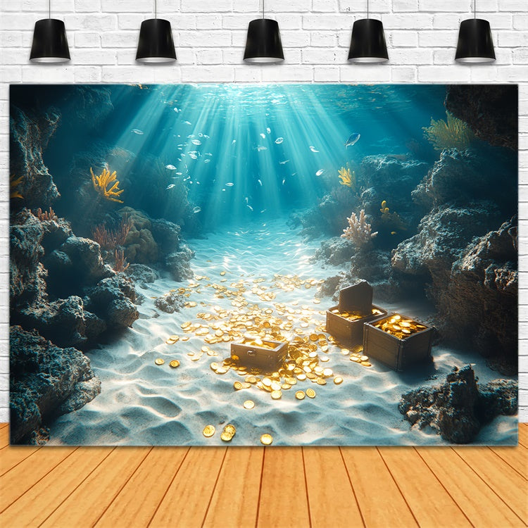 Underwater Backdrop Coral Coins Magical Summer Backdrop UK CSH5-95