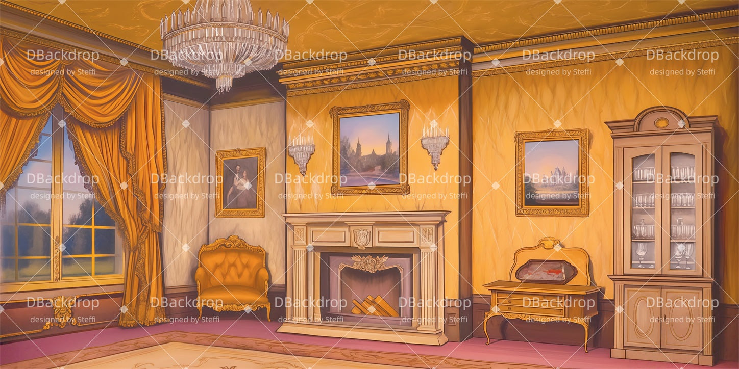 Theater Backdrop Billionaire's Mansion Interior Stage Backdrops UK CSH510-T26