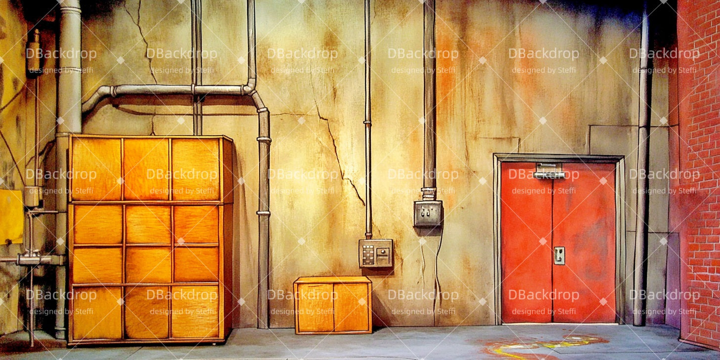 Performance Backdrops Backstage Area School Play Backdrop UK CSH510-T53