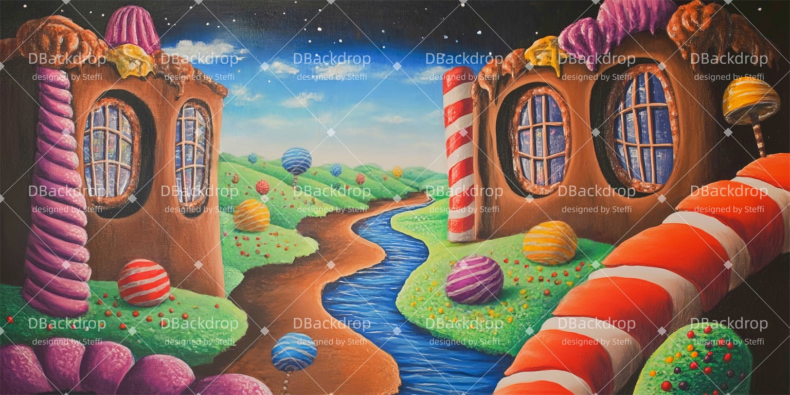 School Play Backdrop Chocolate World Theater Stage Backdrop UK CSH510-T66