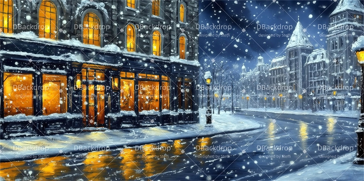 Christmas Stage Backdrops Winter London Theater Backdrops UK CSH510-T71