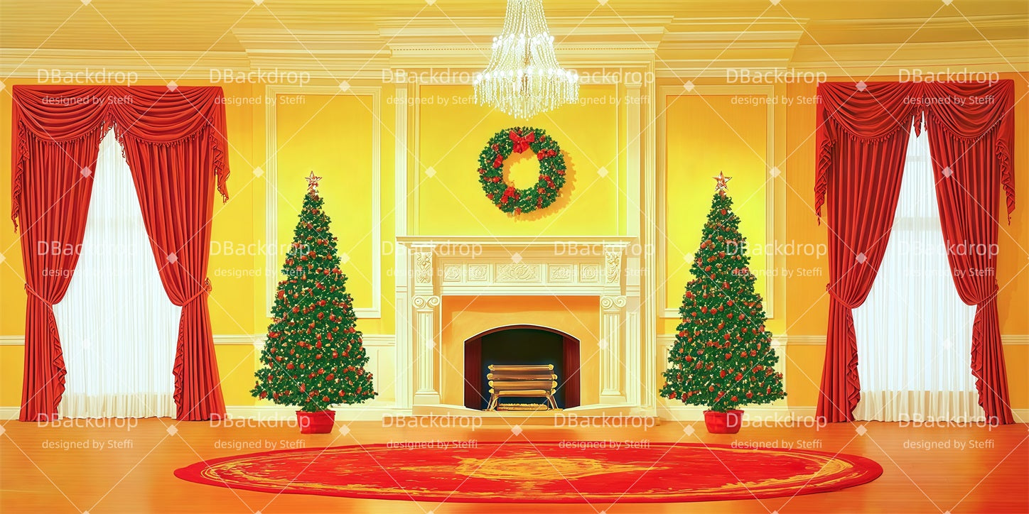 Dance Backdrop Christmas Parlor Church Stage Backdrops UK CSH510-T75