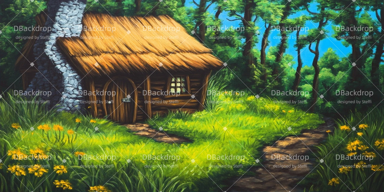 Theater Backdrop Shrek's House Forest Stage Backdrop UK CSH511-T21