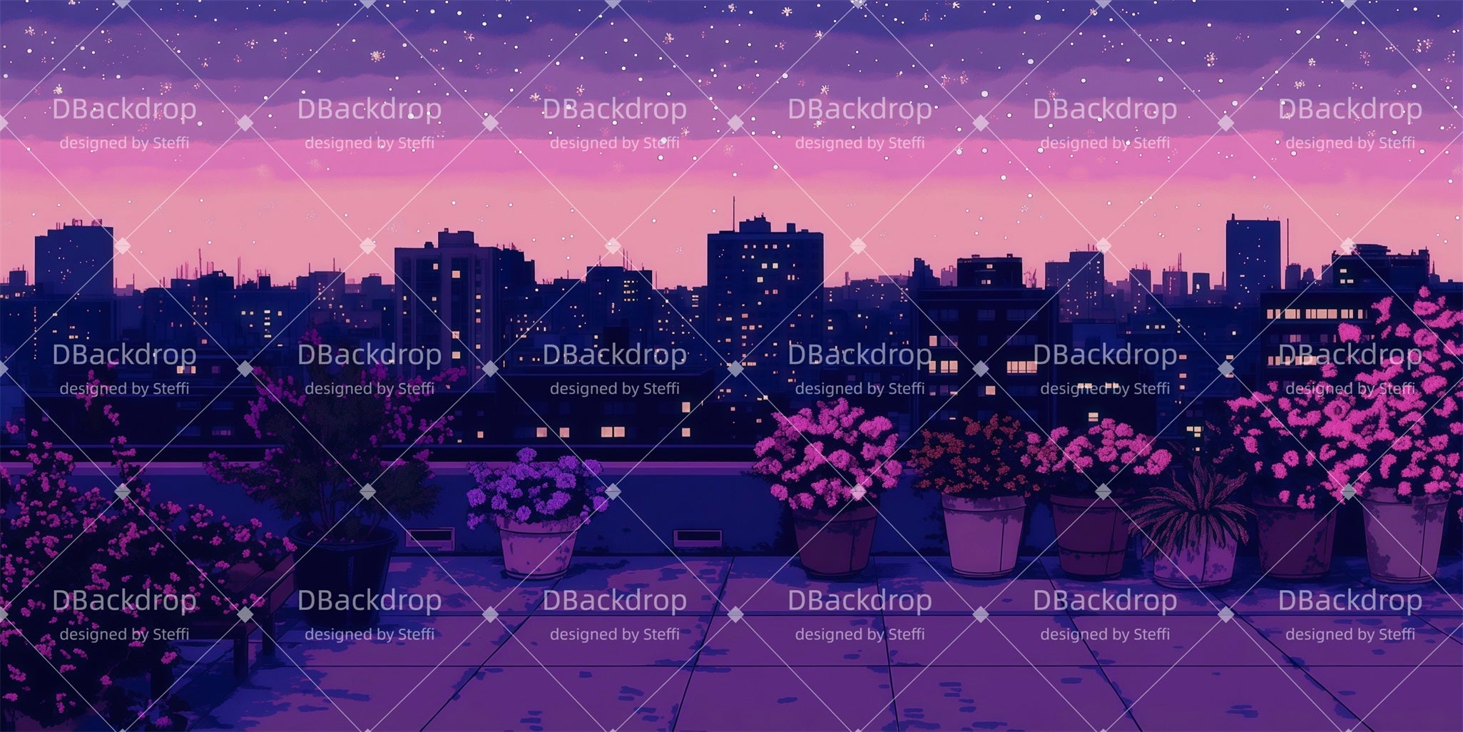 Professional Stage Backdrops Roof Garden Backdrops For Theater UK CSH511-T69