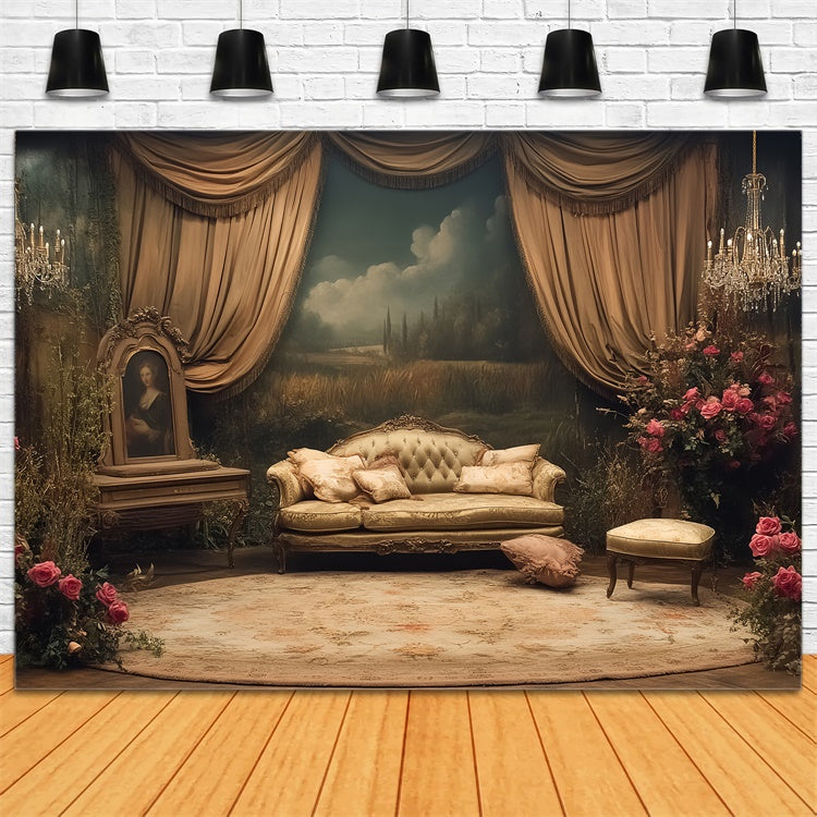 Vintage Backdrops Rustic Elegance Parlor Victorian Backdrops UK CSH57-106
