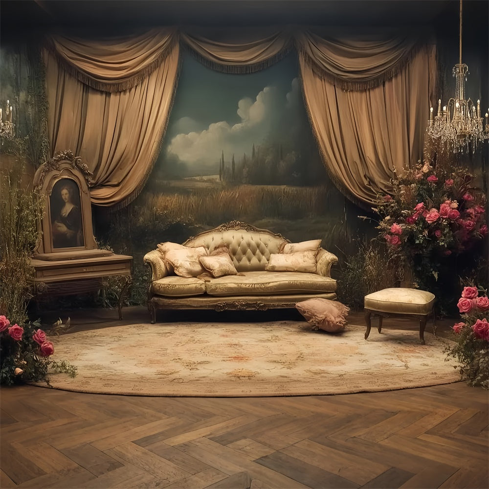 Vintage Backdrops Rustic Elegance Parlor Victorian Backdrops UK CSH57-106